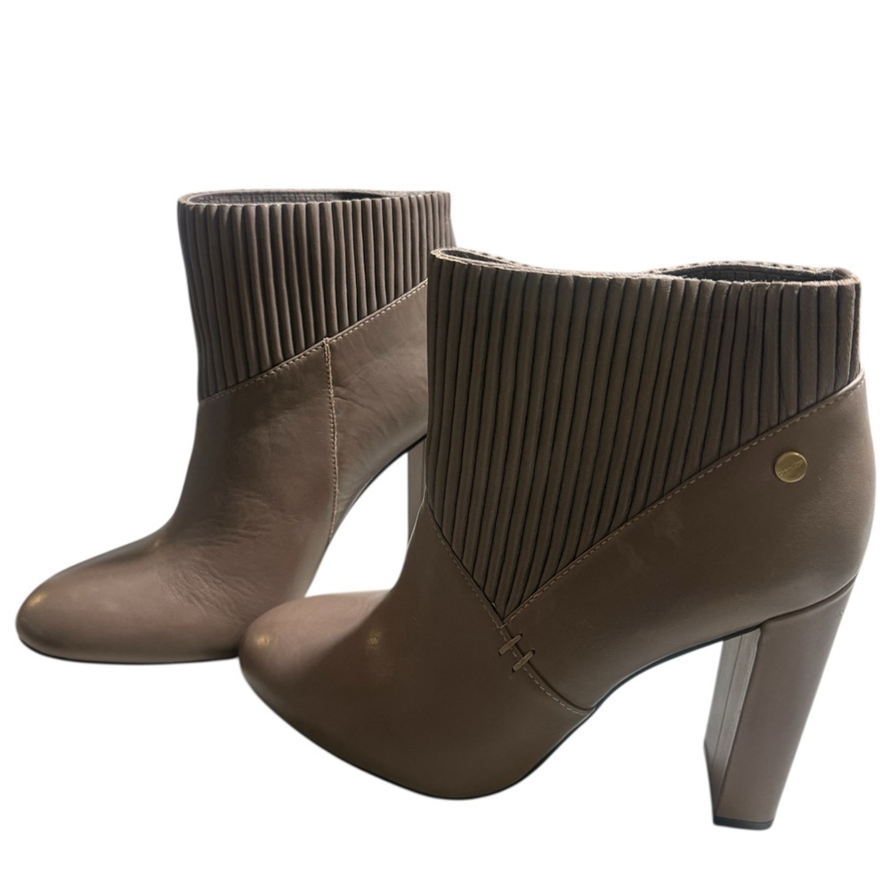 Calvin Klein Taupe Ankle Booties